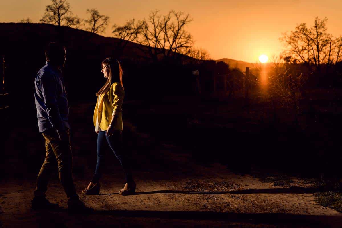 atardecer en la montaña