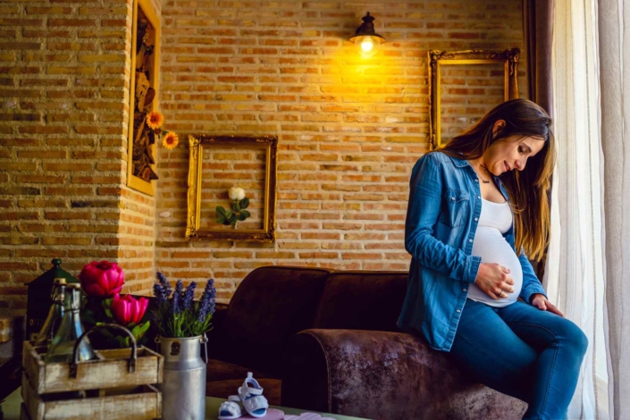 Fotos de premamá – estudio en Toledo - embarazada